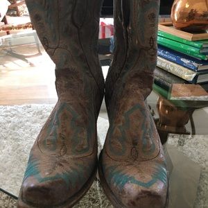 EUC Corral Southwest designed turquoise boot Sz 7